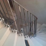 Shotblasted staircase ready for spray paint in wolverhampton