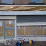 Spar shop re-paint prepped before