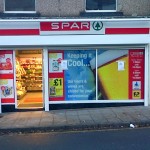 Spar shop Durham re-paint after